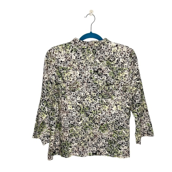 Christopher & Banks Linen Blend Trellis Print Lightweight Jacket - Picture 10 of 13